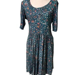 Peruvian Connection Aviary lagenlook, luxe casual drop waist  dress sz  Medium
